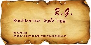 Rechtorisz György névjegykártya